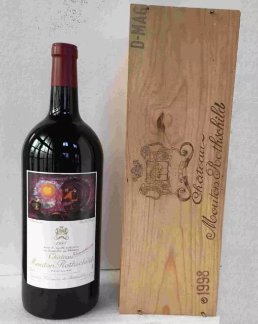 DOUBLE MAGNUM de Château MOUTON ROTHSCHILD 1998, absolument IMPECCABLE !!!