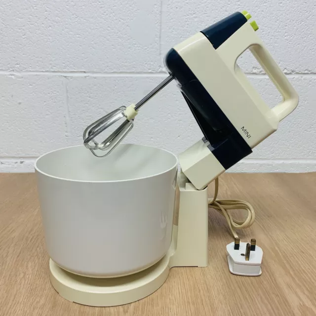 Vintage Kenwood Mini Hand Mixer with Stand & Bowl Retro Tested & Working