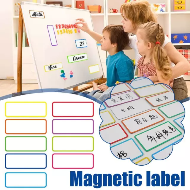 Magnetic Dry Erase Labels Name Plate Tags Flexible Label Stickers✨/ C7Q1