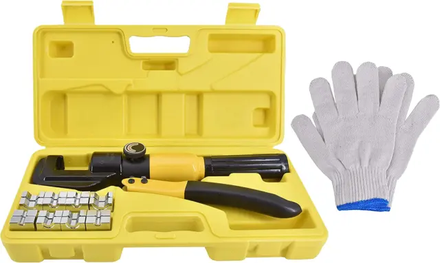 Hydraulic Hand Crimper Tool Set for Stainless Steel Cable Railing Fittings, Crim