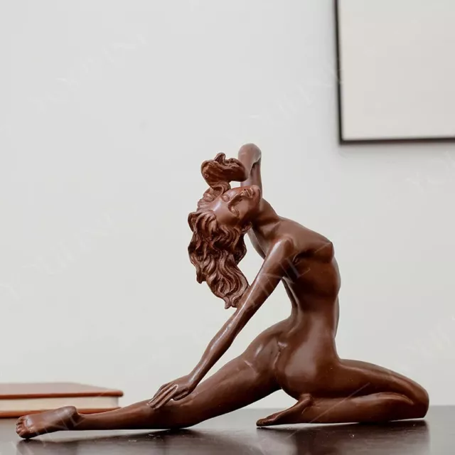 Femme Nue en BRONZE Sculpture Sensuelle Erotique Statue Sexy Moderne Danse Belle 2