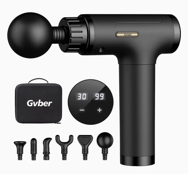 Muscle Massage Gun Percussion Deep Tissue for Athletes 30 Speed Modes 6 Attachme