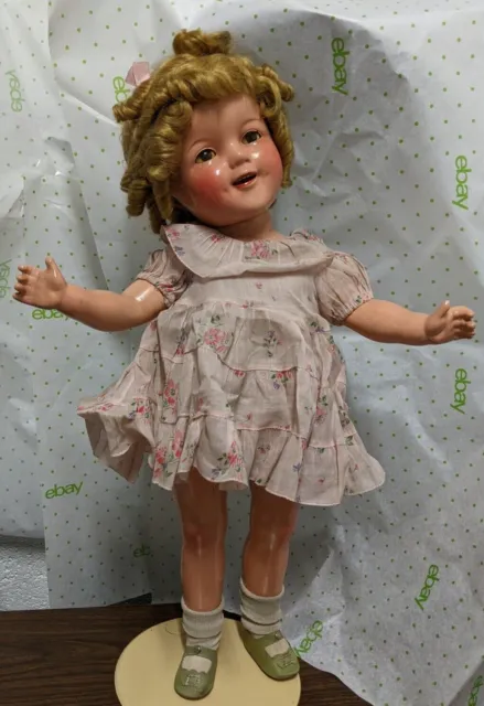 Ideal Shirley Temple Composition Doll 22"  Beautiful Coloring!