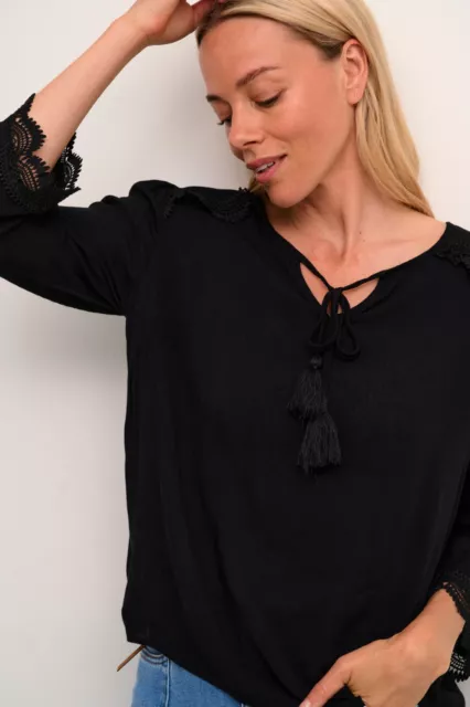 CREAM 10612186 Bluse / Pitch Black / UVP 69,95€ / SPRING 2024 / 38 - M