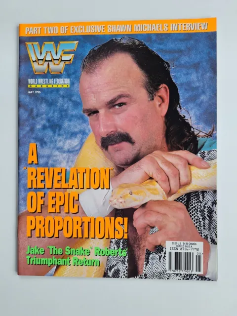1996 May WWF Magazine Jake The Snake Roberts Complete WWE Excellent Hasbro