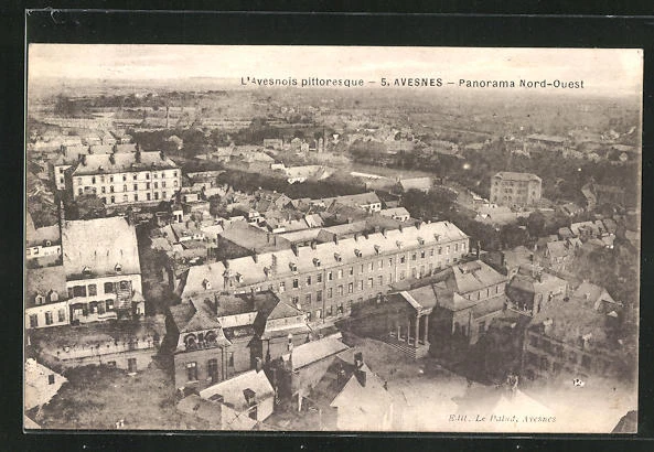 CPA Avesnes, vue générale Nord-Ouest