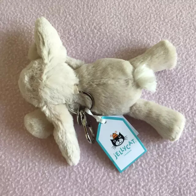 JELLYCAT - SMUDGE Rabbit Bag Charm - Soft Bunny Key Ring - New / Tags £ ...