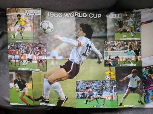 MEXICO 86 WORLD Cup featuring Maradona (Radio Times) Wall Chart Poster ...