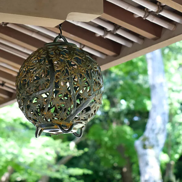 New Takaoka Copperware Hanging Lanterns Autumn Leaves LED 23.5cm×23.5cm×H29cm