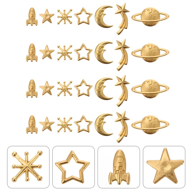 70 piezas relleno epoxi hágalo usted mismo decoración de estrellas suministros de álbum de recortes amuleto