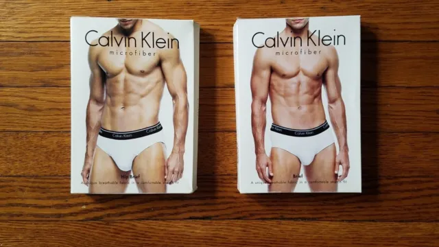 Vintage New Men's Underwear Calvin Klein Briefs Boxer Briefs Sz Large Lot of 2