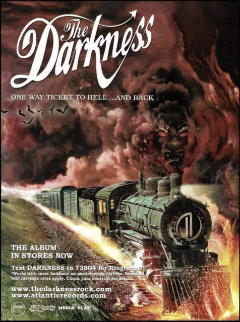 The Darkness One Way Ticket to Hell and Back 2005 album ad print
