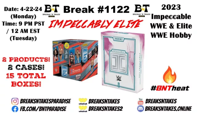 ÉTUI KANE 2023 WWE Elite + Impeccable Hobby 2 (15 BOITE) Break #1122 ...
