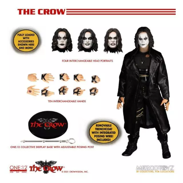 The Crow One: 12 Collective Eric Draven Figura de Acción 17CM MEZCO TOYZ