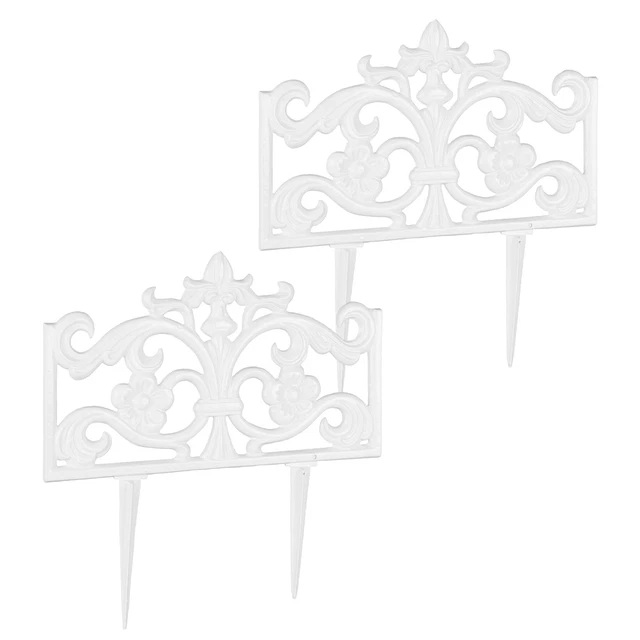 Lot De 2 Piquets Jardin Soleil - 20 Cm X 60 Cm - Métal Rouillé - Décoration Extérieure Rustique