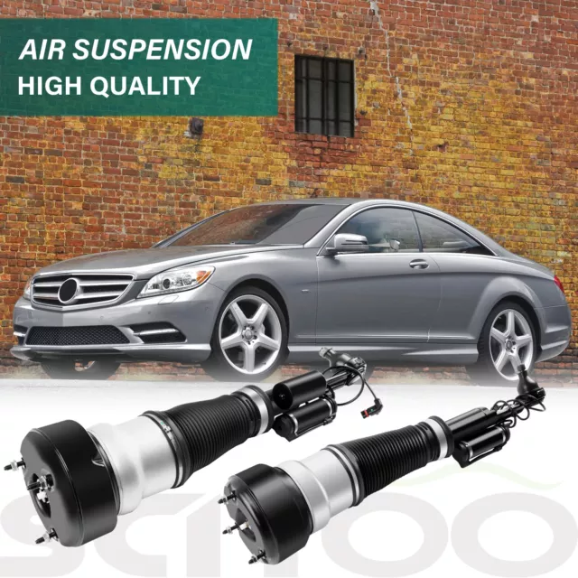 Front Pair Air Suspension Struts For 4Matic Mercedes W221 S500 S550 CL500 CL550