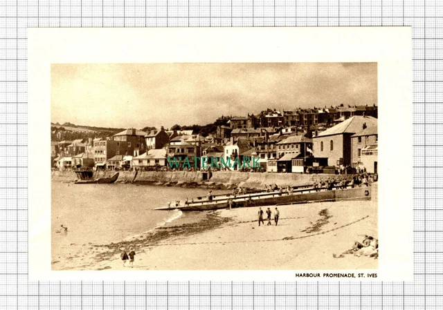 C5586) ST IVES/CARBIS Bay Cornwall - 1930er kleiner DBL/seitiger Clip ...