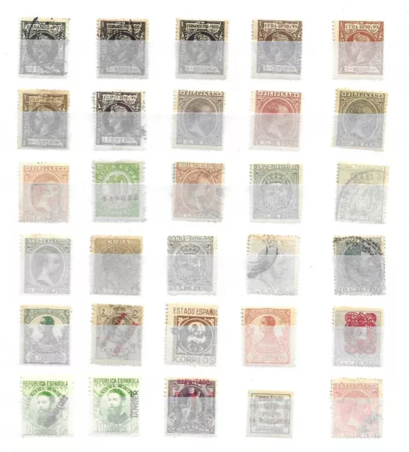Spain -- Lot Of  Very Old  Spanish Colonial Stamps