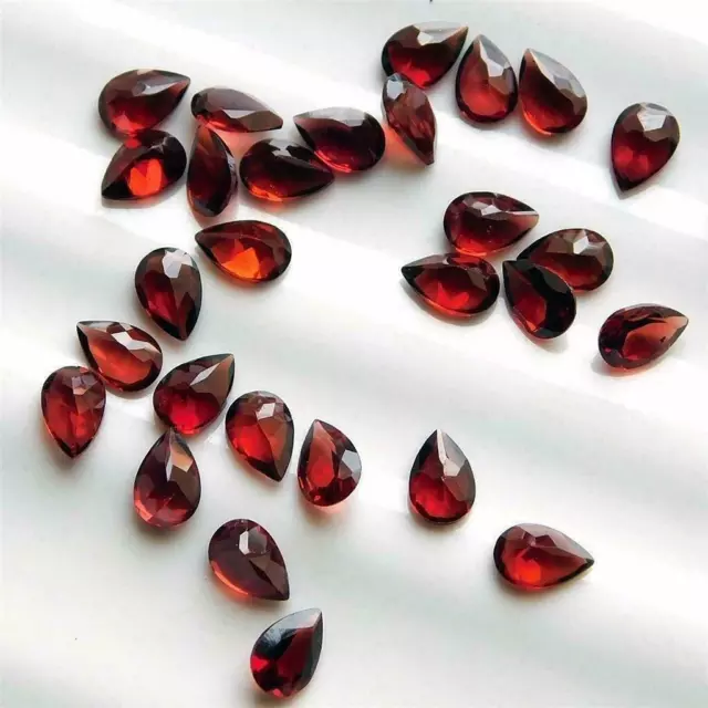 Wholesale Lot 7x5mm Pear Facet Natural Mozambique Garnet Loose Calibrated Gems 2