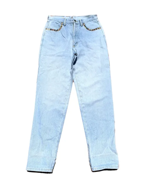 Vintage 80's Indian Pacific Pale Blue Denim RelaxedMom Jeans S/M 12/ 14 Retro