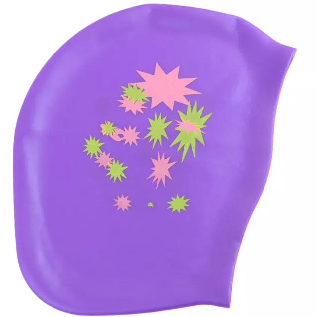 Silicone Swimming Hat with Star Pattern for Long Hair (Random Style & Color)