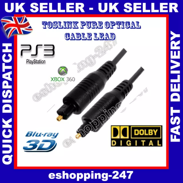 1.5M Digital Optical Audio SPDIF Toslink PS3 XBOX DVD LCD Blu Ray Cable E069