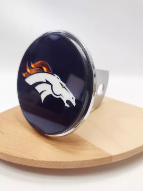 Denver Broncos Laser Cut Metal Trailer Hitch Cover - NFL - Truck Hitch Cover