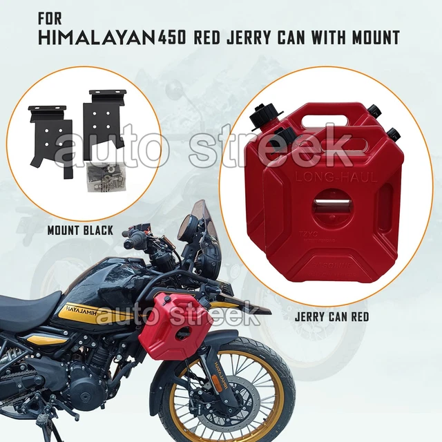 Royal enfield new himalayan 450 bs6 red jerry can pair with mount eur