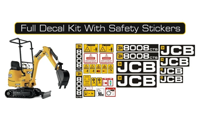 thumbnail image 2 of JCB 8025 ZTS Mini Digger Decal Set - Full Graphics Kit 2 of 6