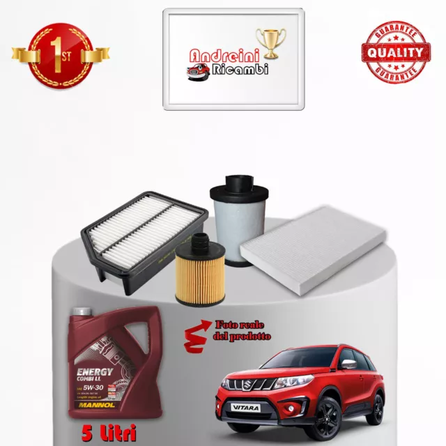 Kit Tagliando Filtri E Olio Suzuki Vitara Iv 1.6 Ddis 88Kw 120Cv 2015 ->