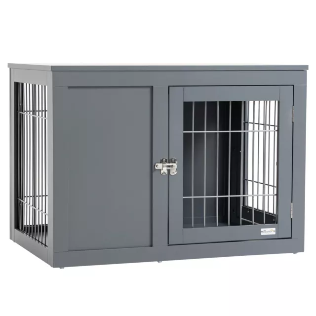 Caja para perro estilo muebles PawHut con dos puertas con cerradura, para perros pequeños y medianos