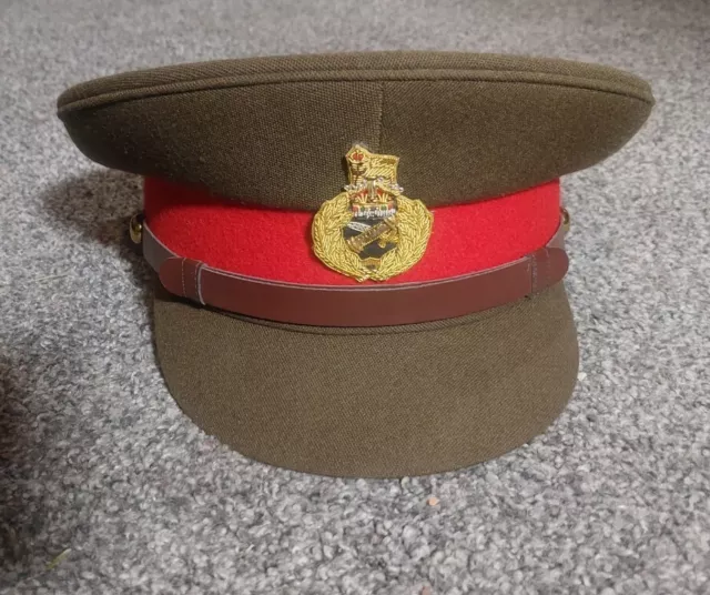 BRITISH OFFICER’S GENERAL STAFF PEAK HAT, size 58, 7¼"