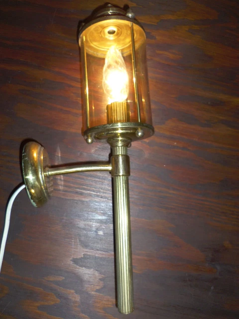 Französische Wandlampe Laterne Messing Leuchte ArtDeco