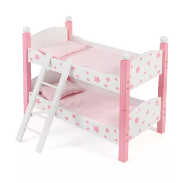 Bayer Chic 2000 Puppen-Etagenbett Stars pink mit Matratze und Bettzeug TOP