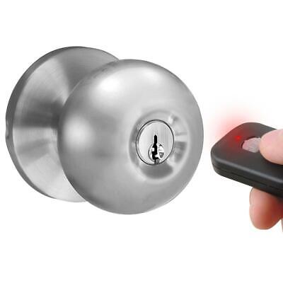 Electronic Door Knob Keyless Entry Remote Control 1-Cylinder Satin Nicklel