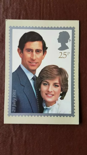 Carte photo bureau de poste série PHQ 53 b - Le mariage royal émis juillet 1981