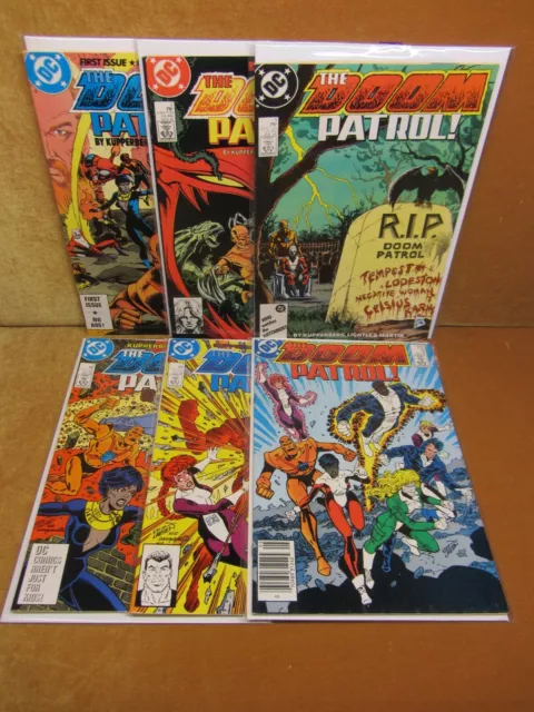 Comic Book Lot Of 6 The Doom Patrol #1 2 5 6 7 8 1987 DC Comics