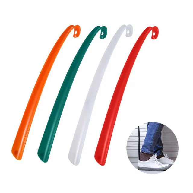 Plastic Extra Long Shoehorn Lazy Shoe Helper Long Handle Shoes Lifter Pull 1pc