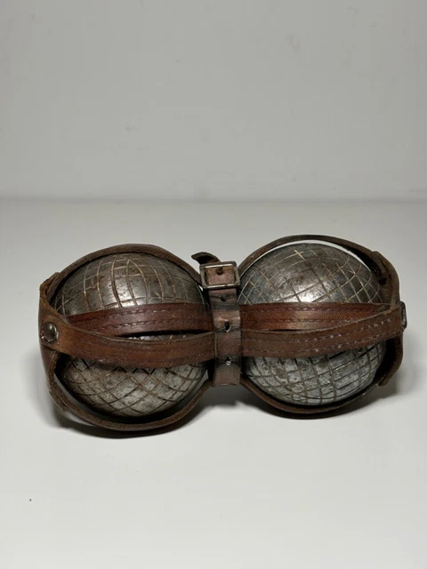 Boule De Pétanque OBUT Ancienne Avec étui Cuir - Vintage France