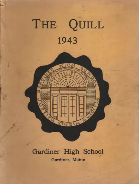 High School Yearbook Gardiner Maine Gardiner High School Quill 1943