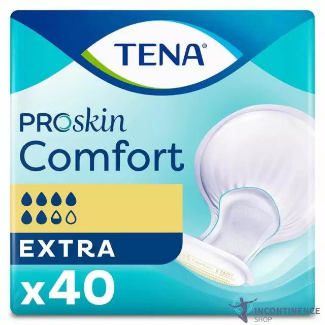 1x TENA ProSkin Comfort Extra - Pack of 40 - Large Incontinence Pads - 2100ml