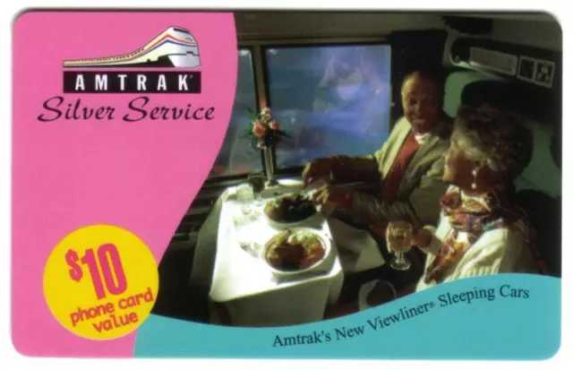 Amtrak Argent Service' Neuf Viewliner Couchage Voitures'Utilisé Téléphone Carte