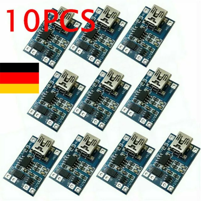 10x TP4056 Micro USB Chargeur Module 5V 1A 18650 Batterie Lithium Charge Tableau