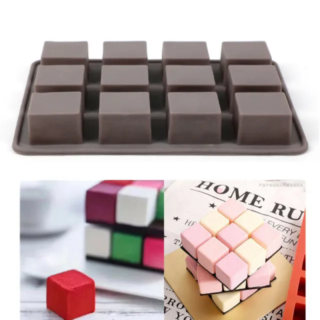Stampo da forno cubo quadrato cioccolato caramelle biscotti silicone decorazione torta