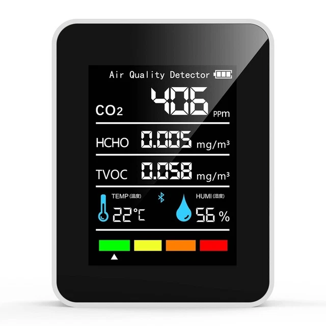 5 In1 CO2 Meter Digital Temperature Humidity Tester Carbon Dioxide Detector T3F5