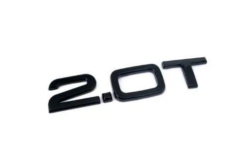 Gloss Black 2.0T Emblem Badge For Audi A3 A4 A5 A6 A7 TT Q3 Q5 Q7 B6 B7 B8