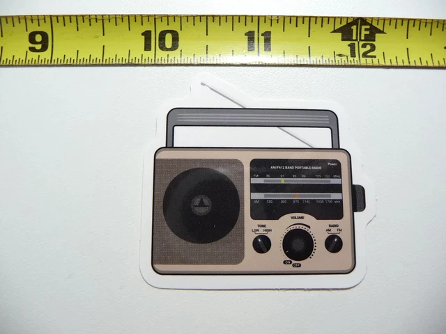 AM FM TRANSISTOR Radio Small Sticker Decal 80S 90S Retro 1980S 1990S ...