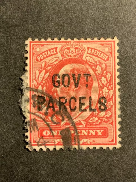 1902 KEVII GOVT PARCELS Overprint Used Upright Dot Variety