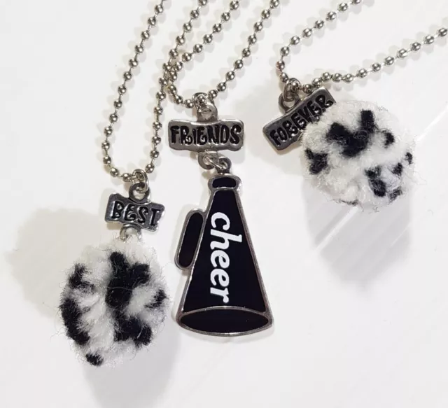 New Claire's Women's Girls Necklace Pendant Best Friends 3 Piece Cheerleaders