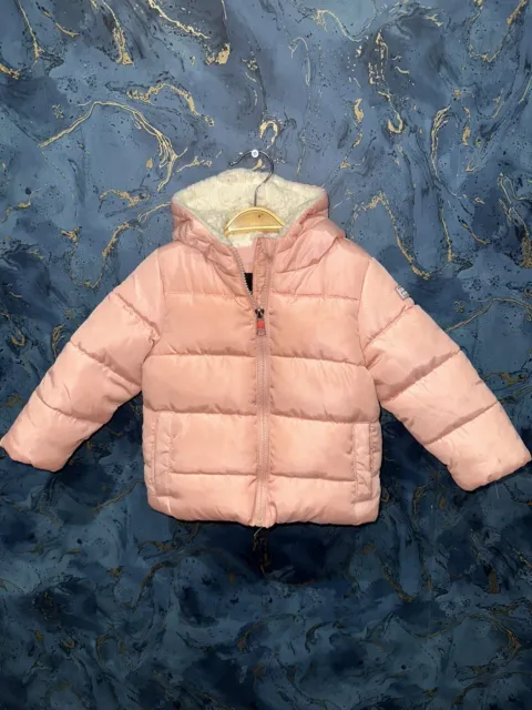 Kids DKNY Coat in Pink - Age 2-3 Years - Girls Puffer / Bomber Jacket - RRP £100